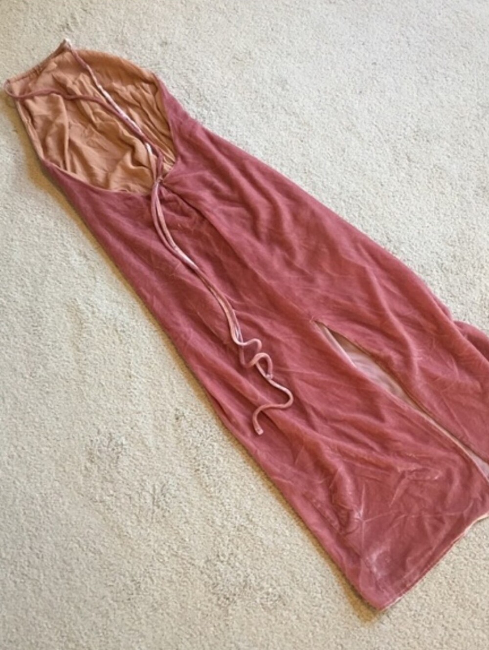 Reformation Dusty Rose Halter Velvet Maxi Dress - Picture 13 of 14